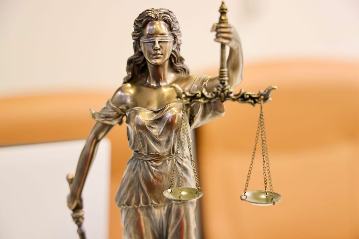 A statue of Lady Justice
